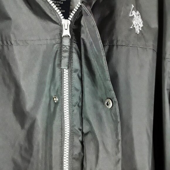 US Polo Assn. All Weather Zip Jacket Silver & Black Fleece Lined Men's Sz Medium - Picture 3 of 9
